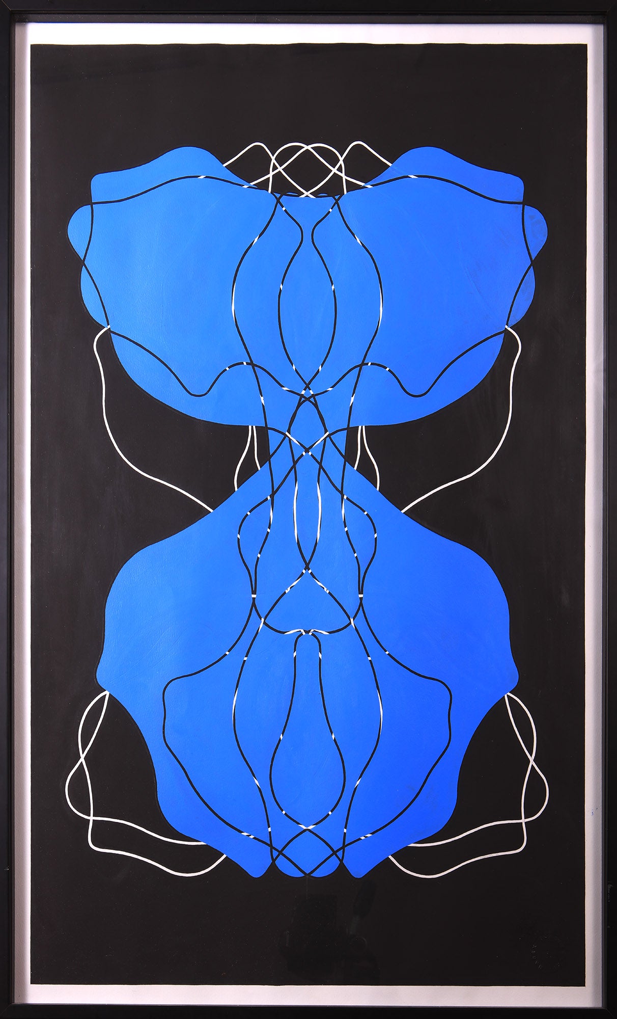 1LC Congruent Sym M+R Mt Blu On Lamp Blk