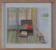 Box With Books Still Life by a Window