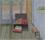 Box With Books Still Life by a Window