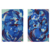 Diptych (sapphire blue distemper )