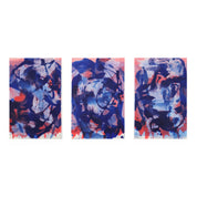 Triptych Red ground and blue distemper