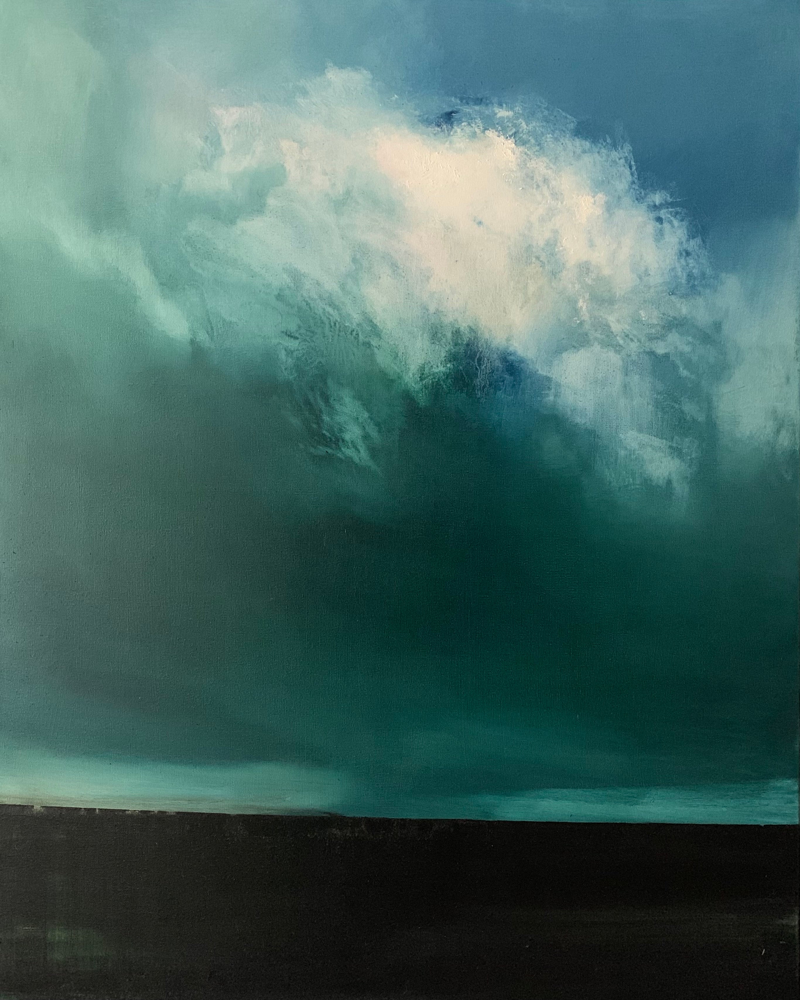 Distant Summer Rain by Mark Stopforth, oil on canvas, 2025